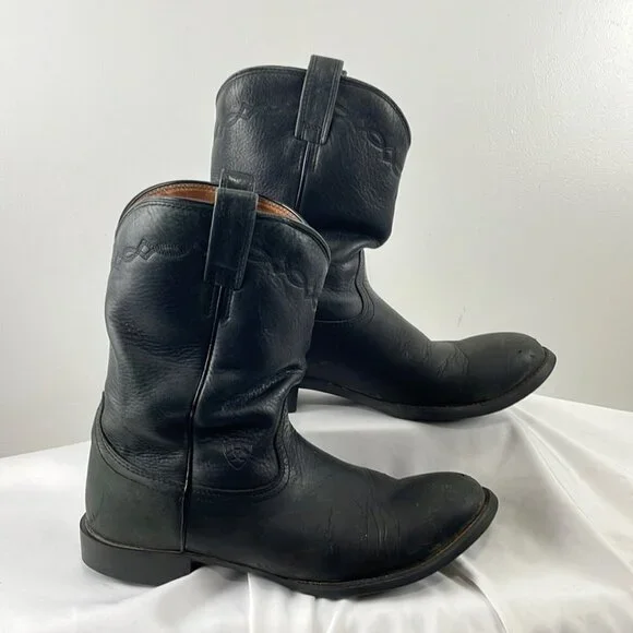 Ariat Men’s Black Leather Work Boots - Picture 1 of 14